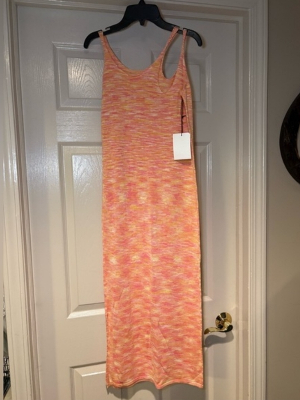 Callahan Knitwear Zoe Dress in Mango Space Dye Size Large - Picture 6 of 12
